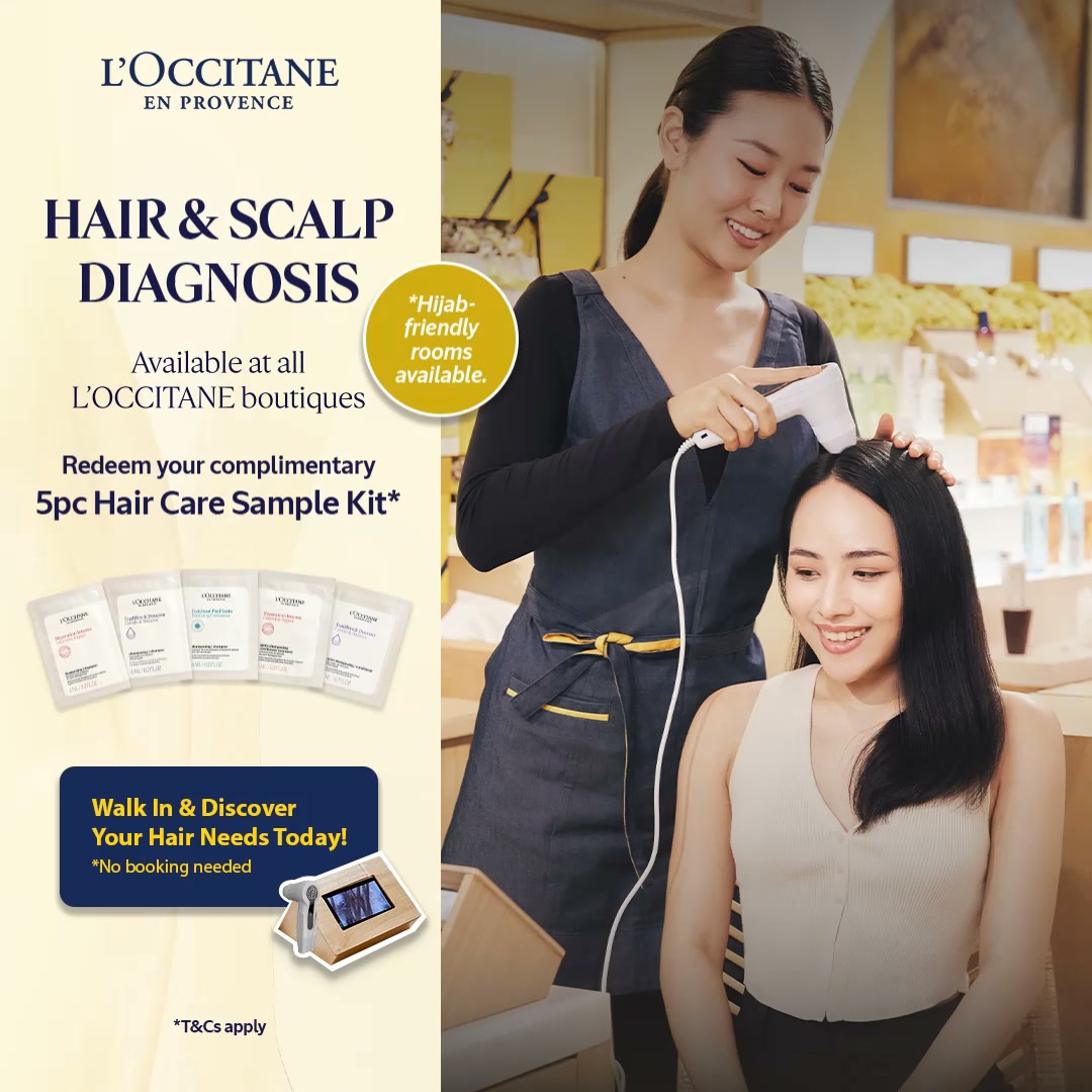 L'OCCITANE en Provence Facebook ad: Get to Know Your Scalp & Hair