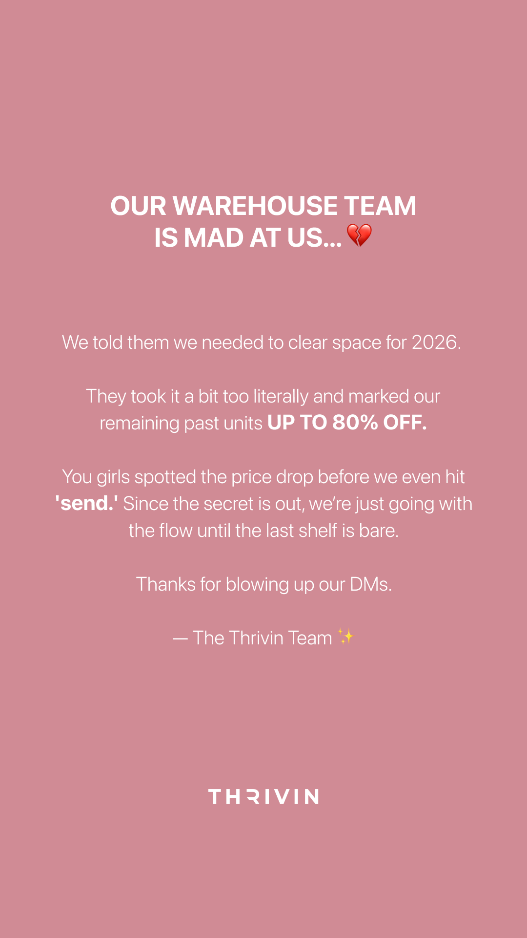 Thrivin Gymwear. Facebook ad