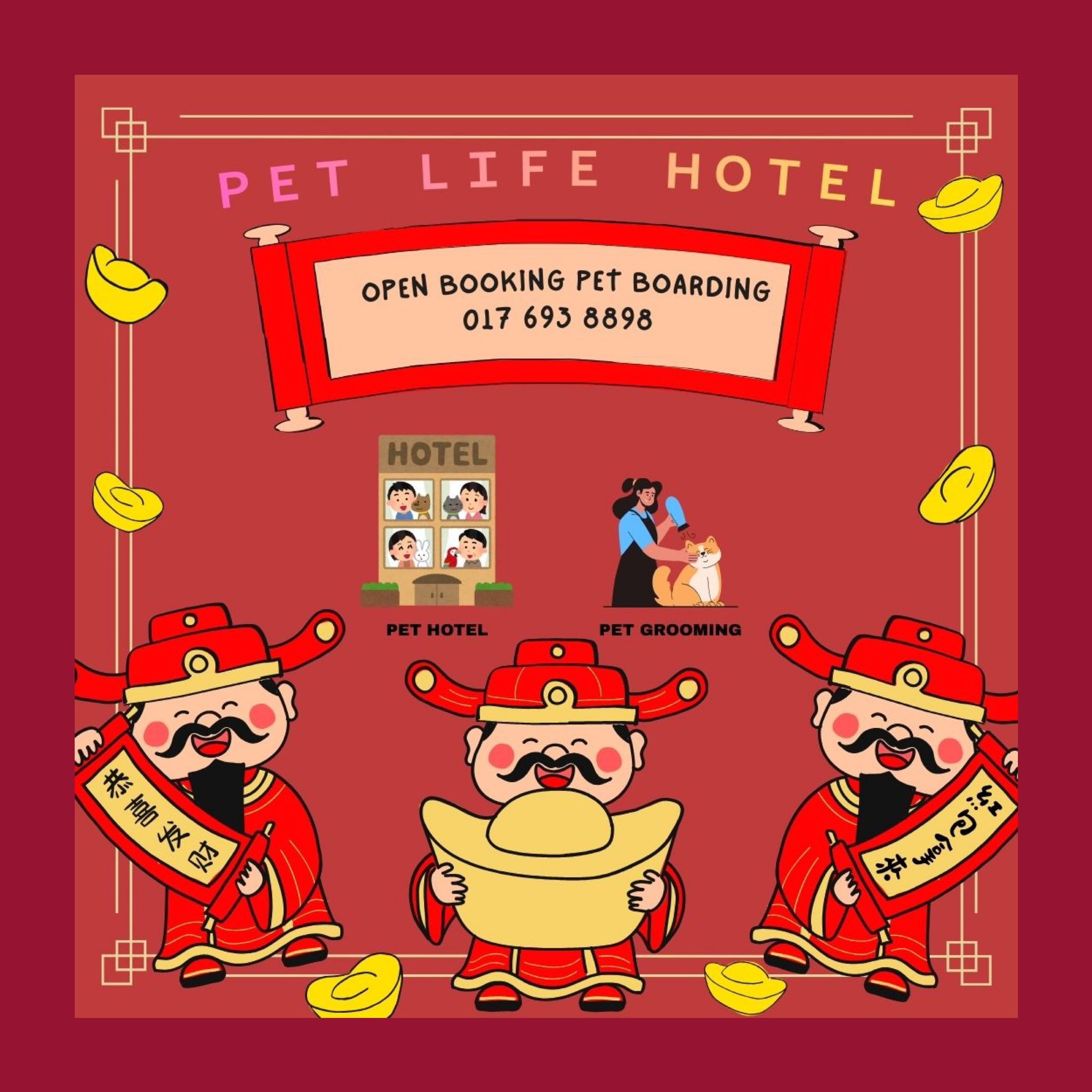 PET LIFE STORE MIRI Facebook ad: Hotel Boarding For Your Pets
