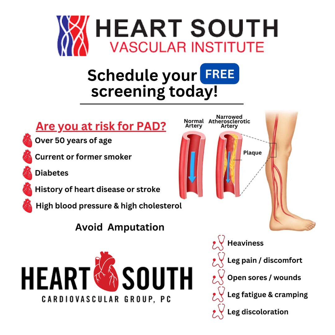 Heart South Cardiovascular Group, PC Facebook ad: Are you at risk for PAD?
