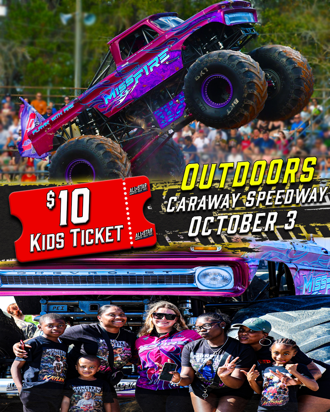 All Star Monster Truck Tour Facebook ad