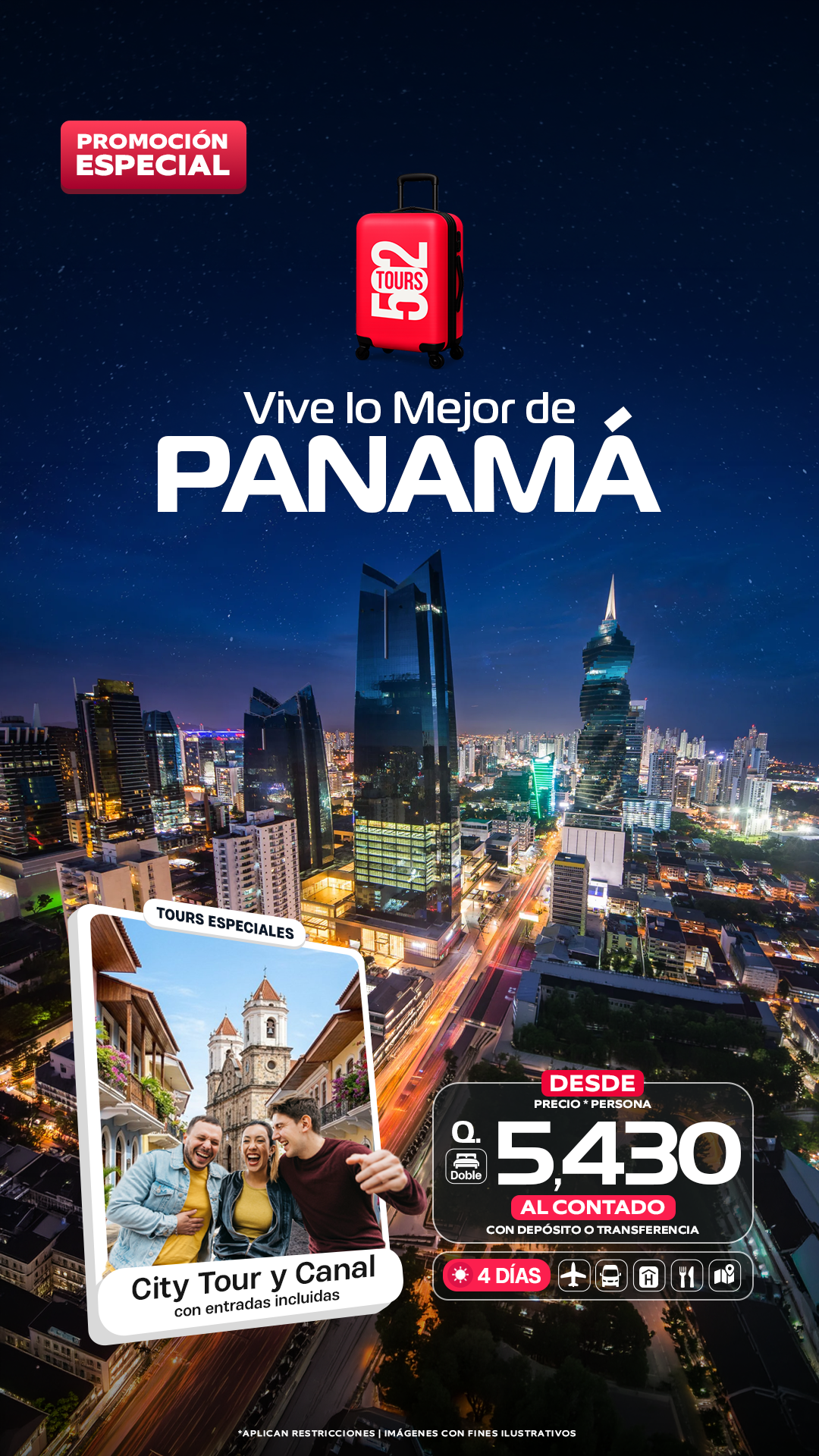 Tours 502 - Agencia de viajes Facebook ad: Reserva Ahora