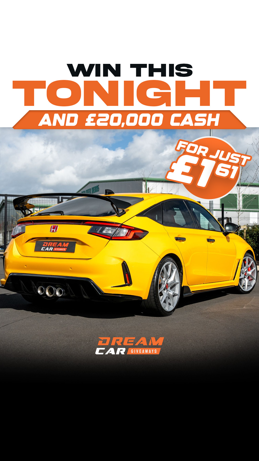 Dream Car Giveaways Facebook ad