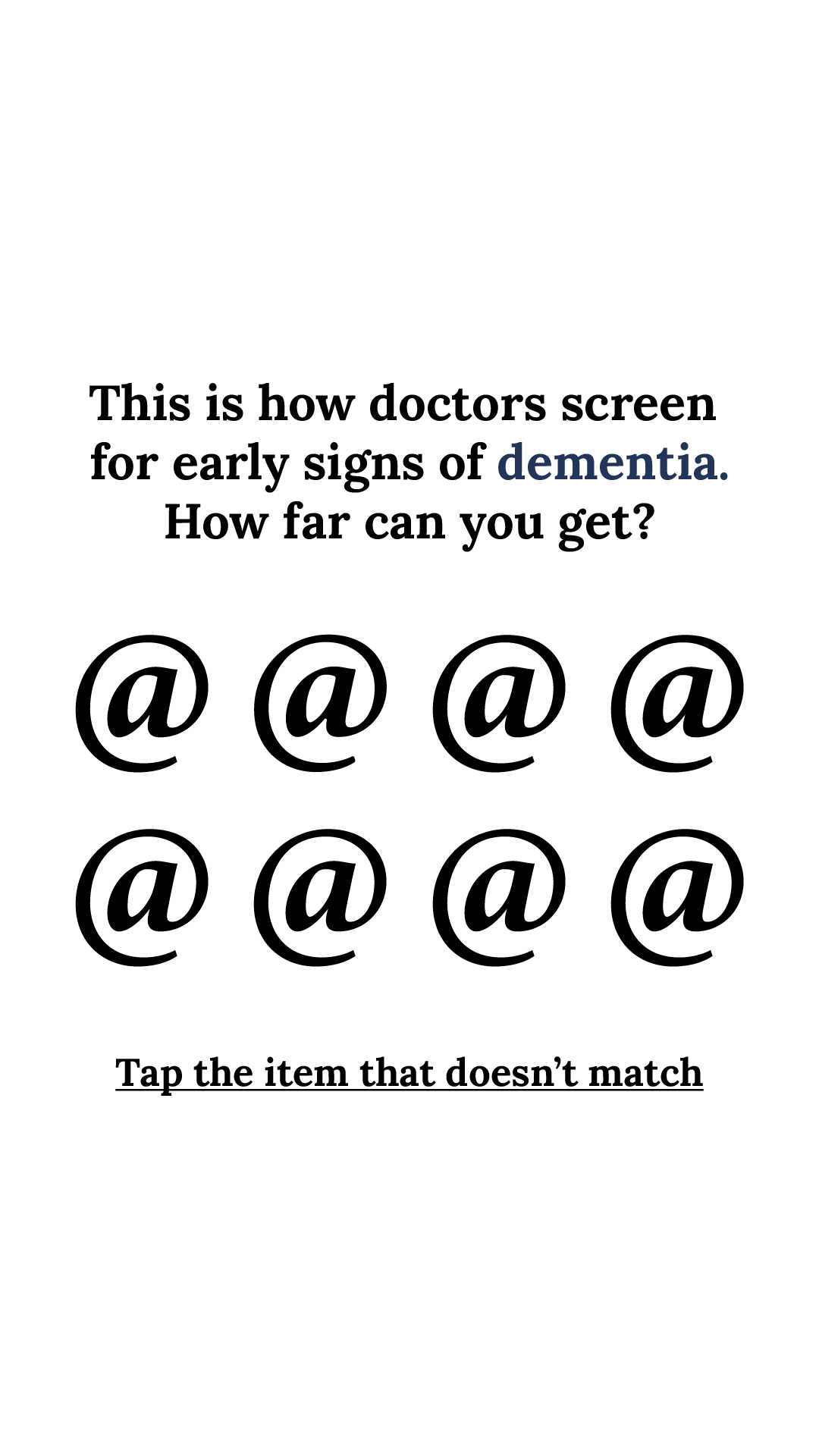 Brain Health Check Facebook ad