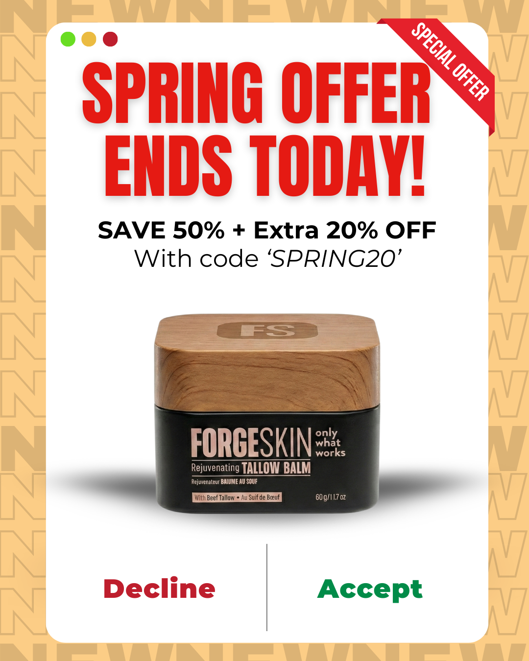 Forge Men Facebook ad