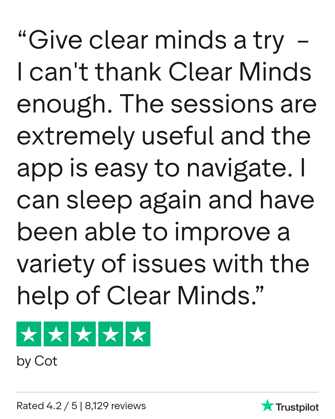 Clear Minds Hypnotherapy Facebook ad