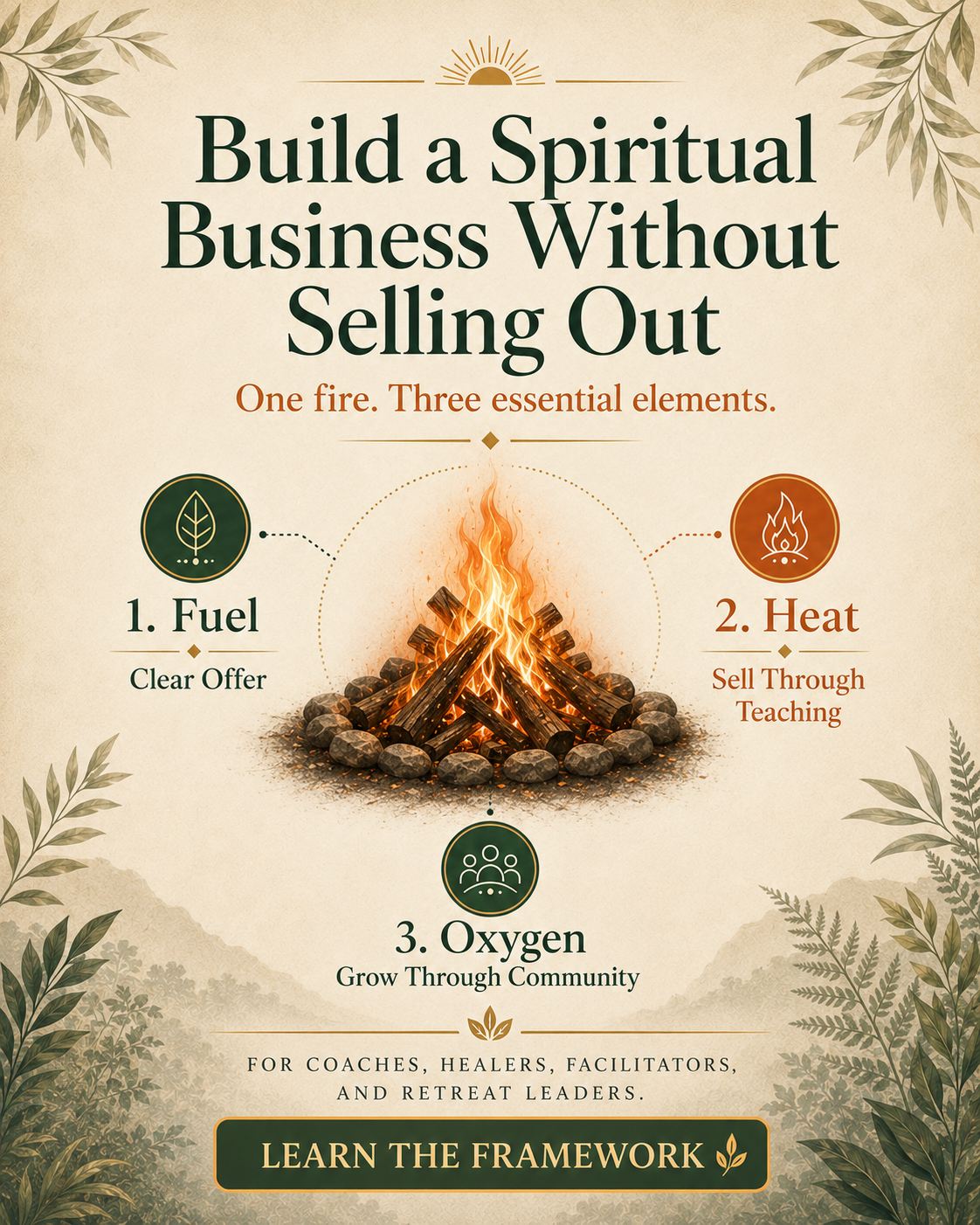 Ocóyái Ancestral School Facebook ad: Turn Your Calling Into a Community and a Clear Offer