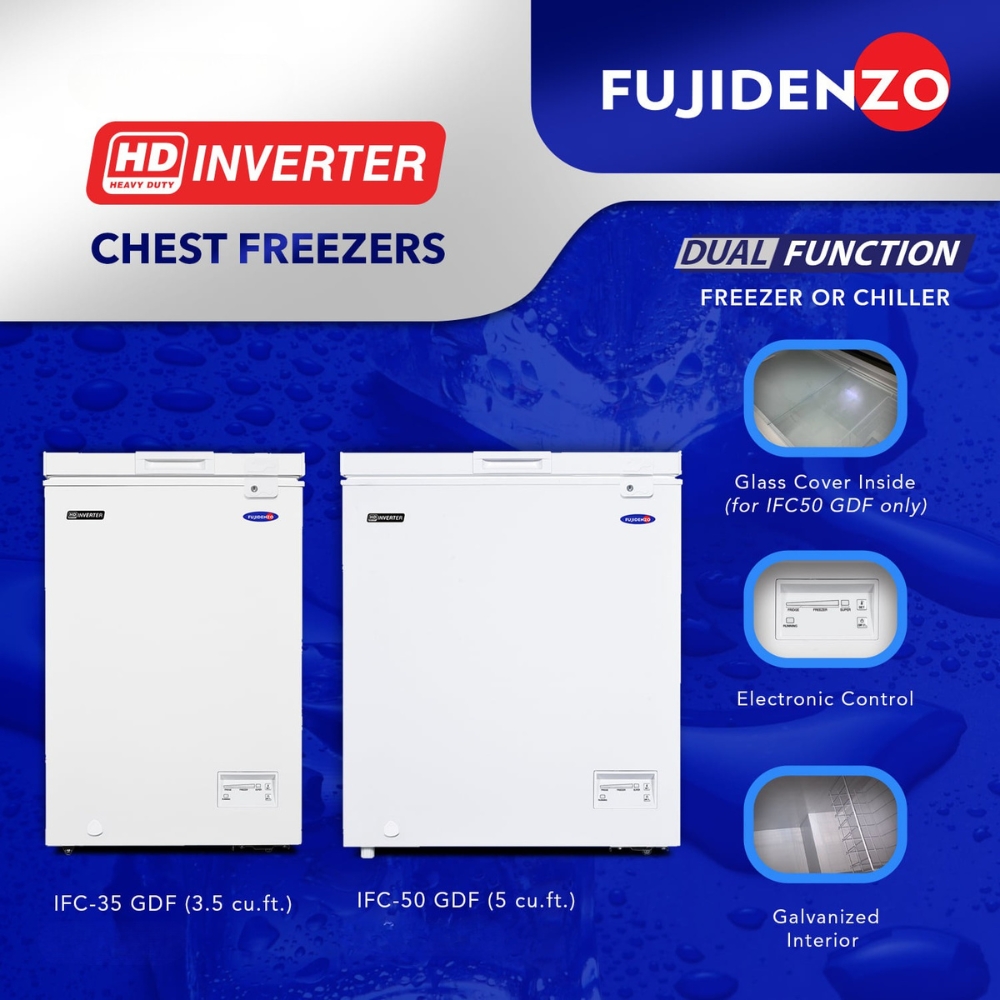 Fujidenzo Appliances Facebook ad: Extra Freezing/Chilling Power for Home and Business!