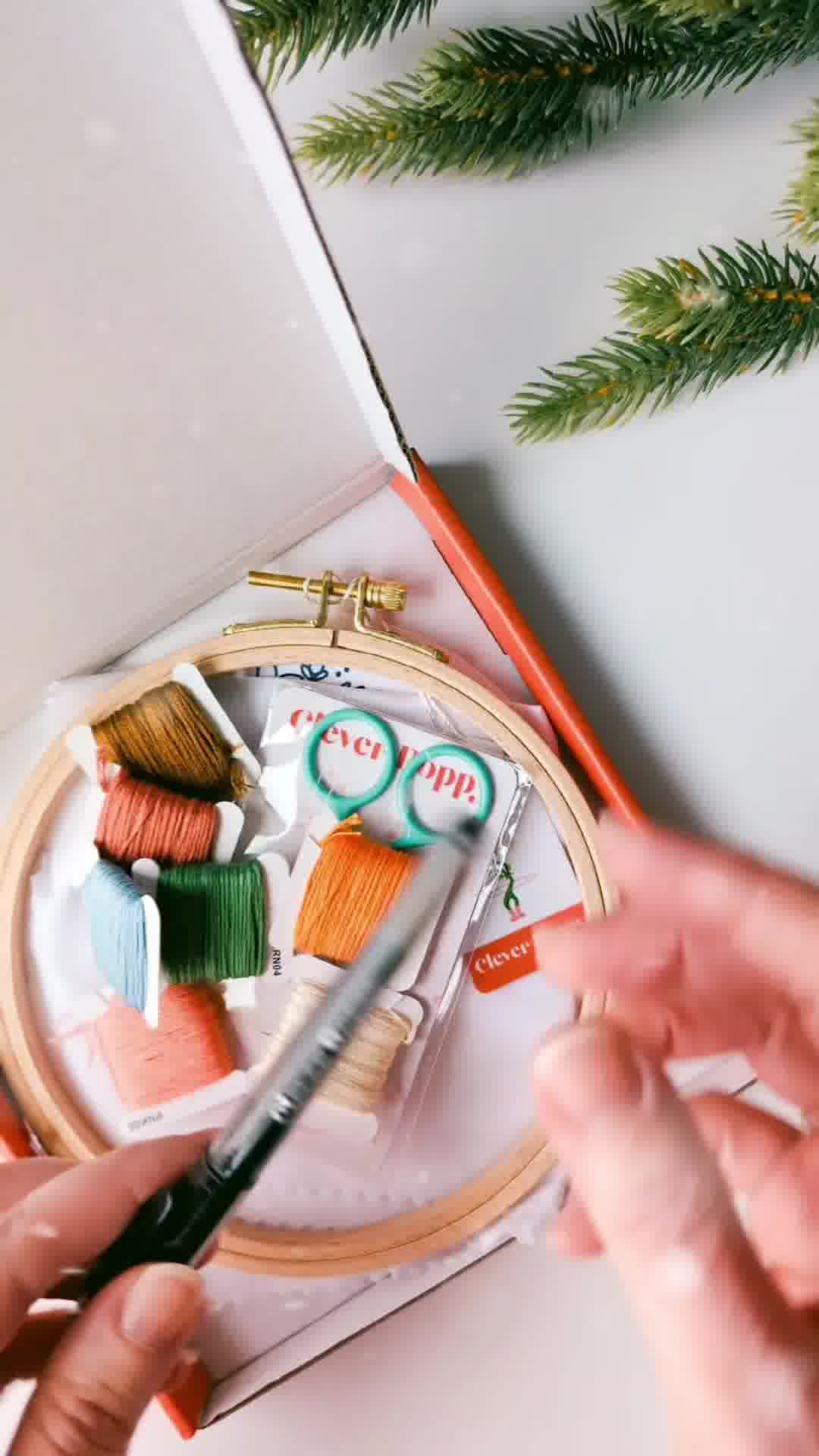 Clever Poppy Facebook ad: Embroidery Kit for Beginners