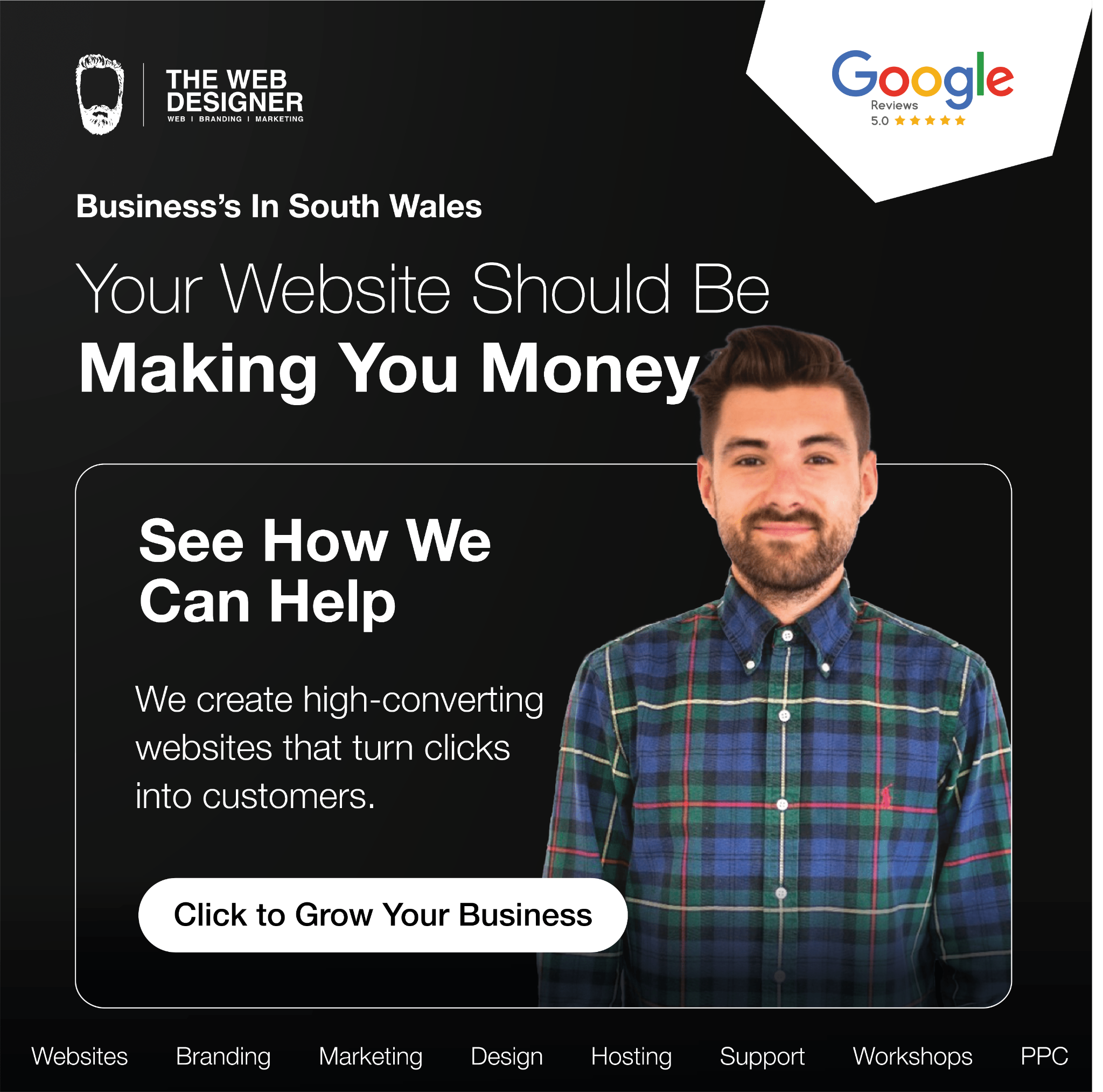 The Web Designer Cardiff Facebook ad
