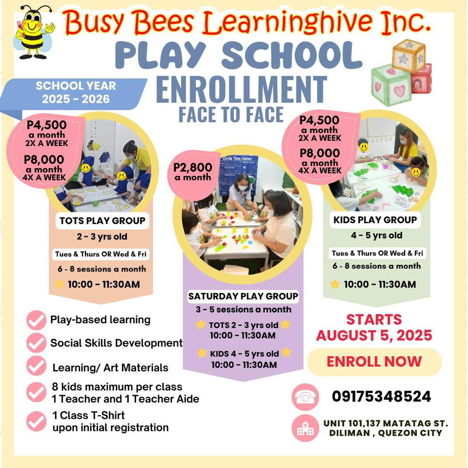 Busy Bees Learninghive Facebook ad: ๐
๐๐๐ ๐๐๐๐๐!