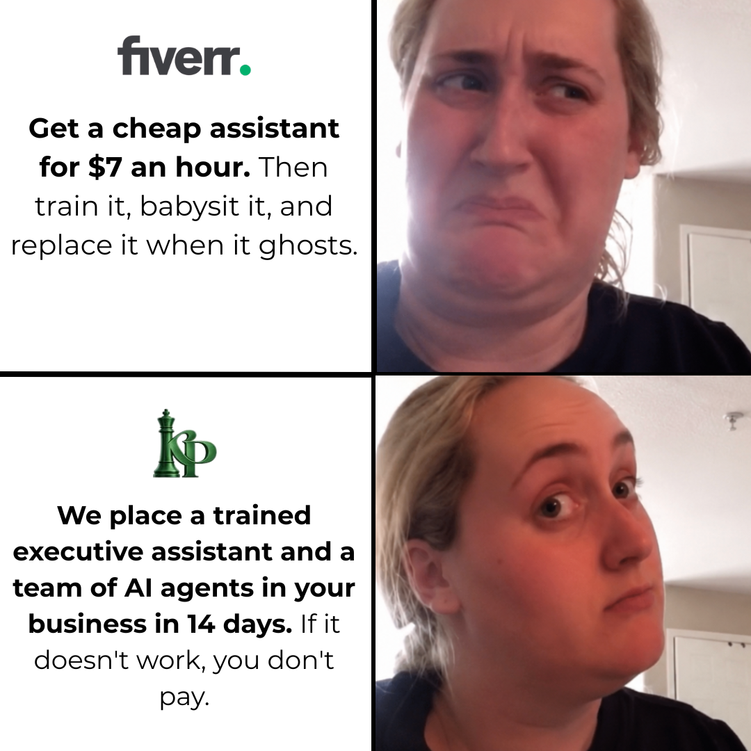 Mitch Conquer Facebook ad: Executive assistant + AI Agents done for you
