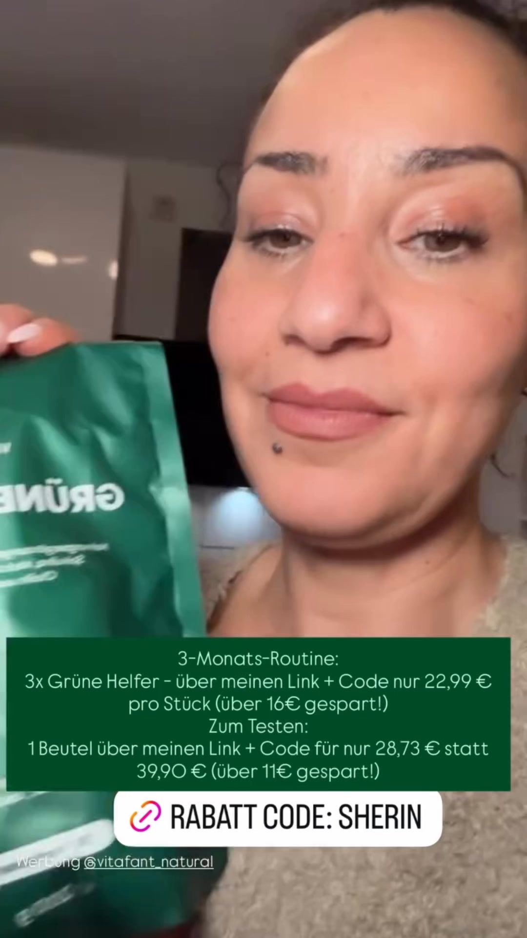 Angelika Reichelt Facebook ad: Grüne Helfer, mein Unterschied