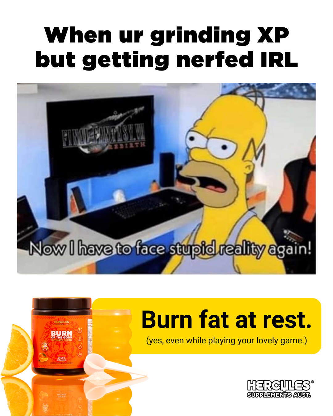 Hercules Supplements Aust Facebook ad