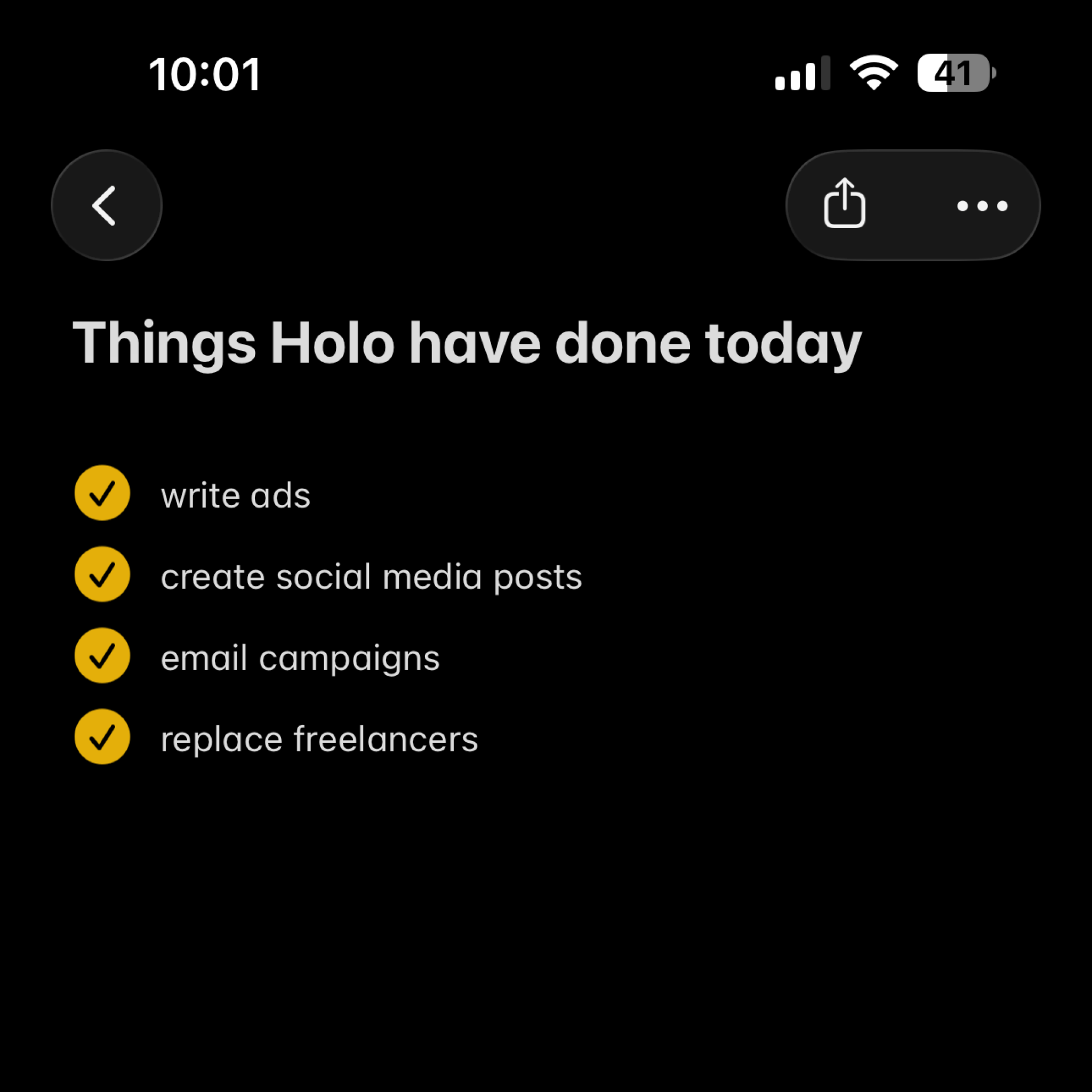 Holo Facebook ad