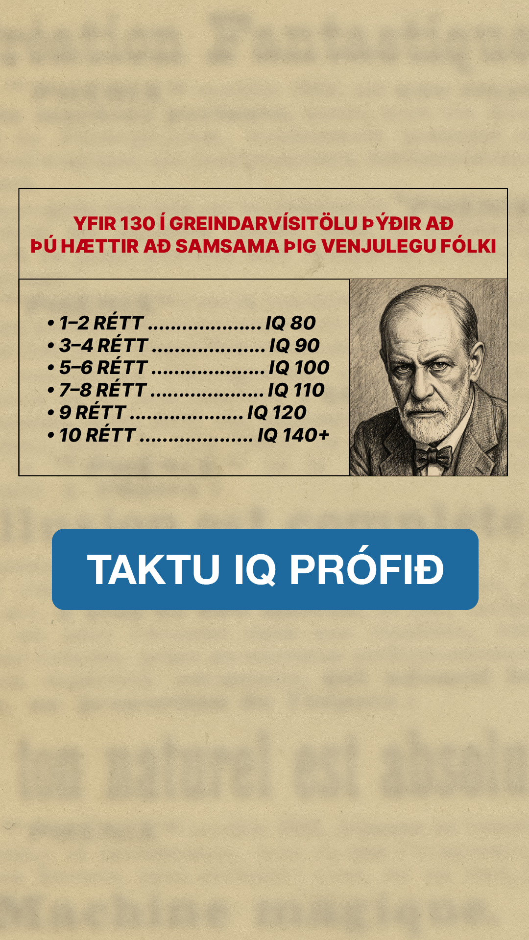 My IQ Facebook ad