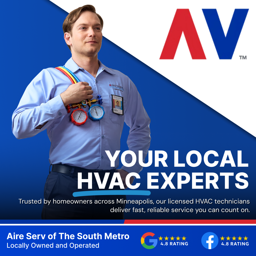Aire Serv of the South Metro Facebook ad: Your Local, 4.8★-Rated HVAC Pros