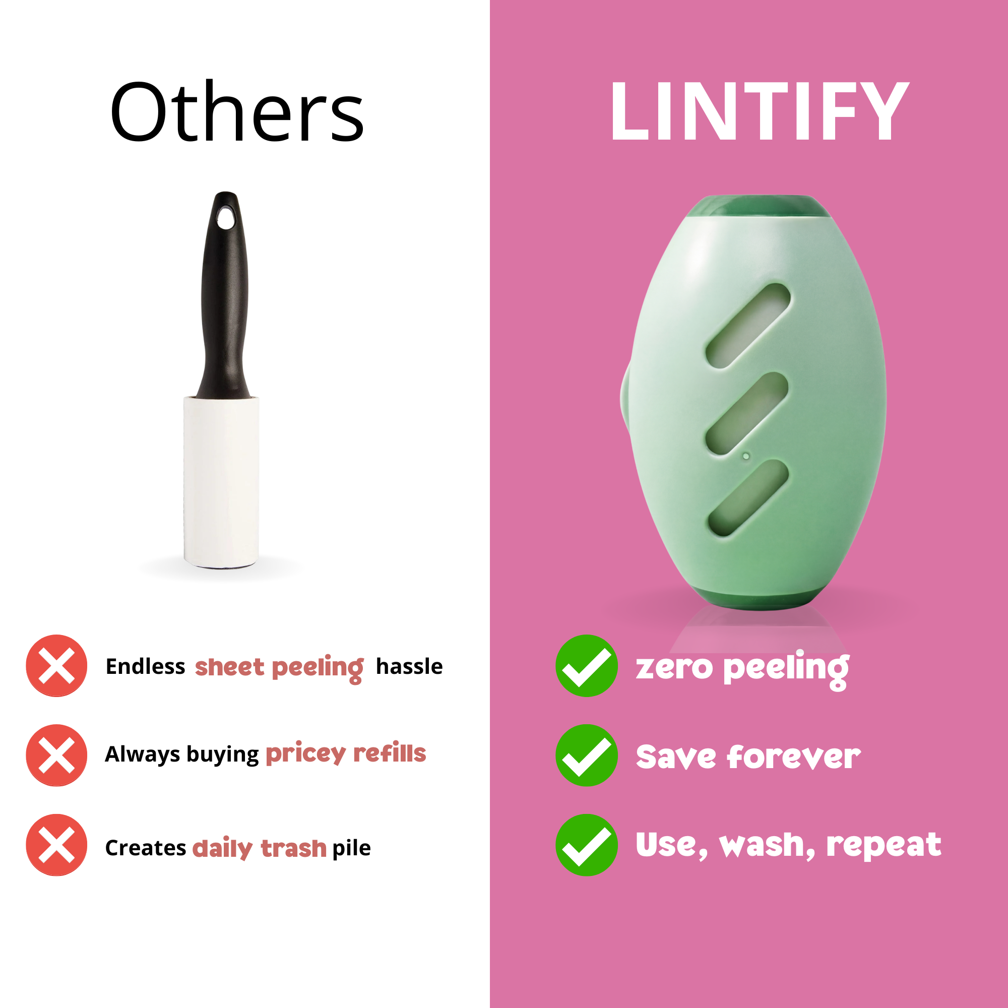Lintify Facebook ad: The Last Lint Roller You'll Ever Need To Buy.