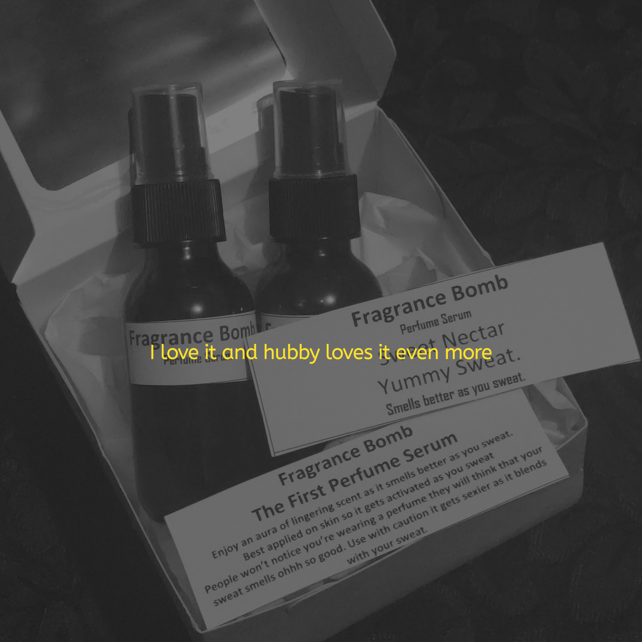 Fragrance Bomb Serum Facebook ad: The First Perfume Serum.