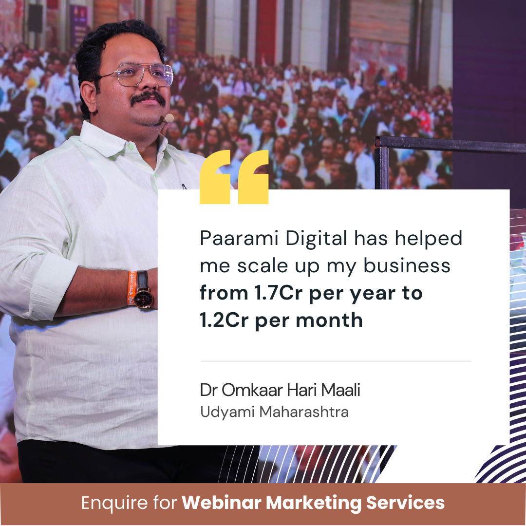 Paarami Digital Consulting Facebook ad: Are you a trainer, coach or consultant? We manage ₹1.5 Cr…