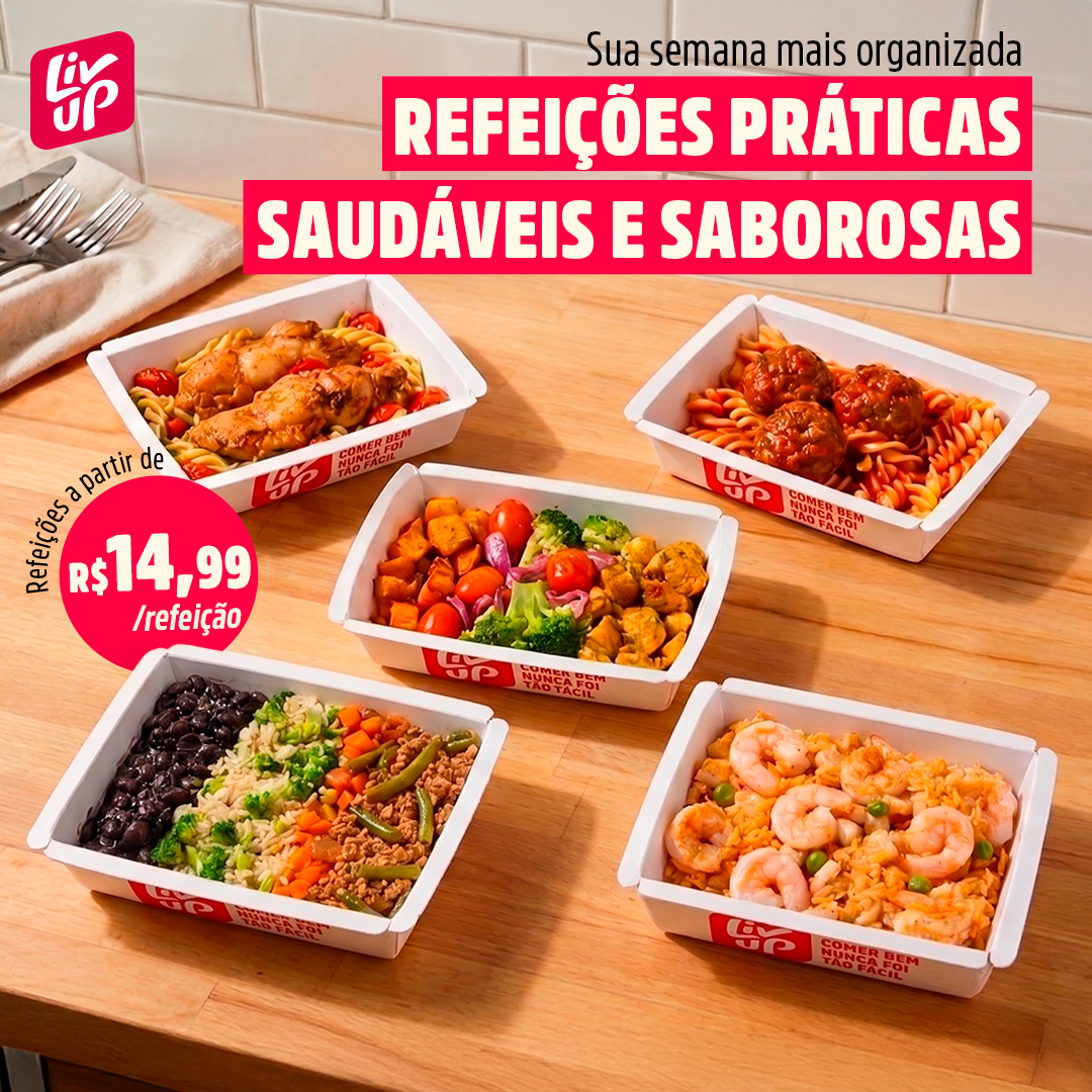 Liv Up Facebook ad: Sua rotina merece praticidade