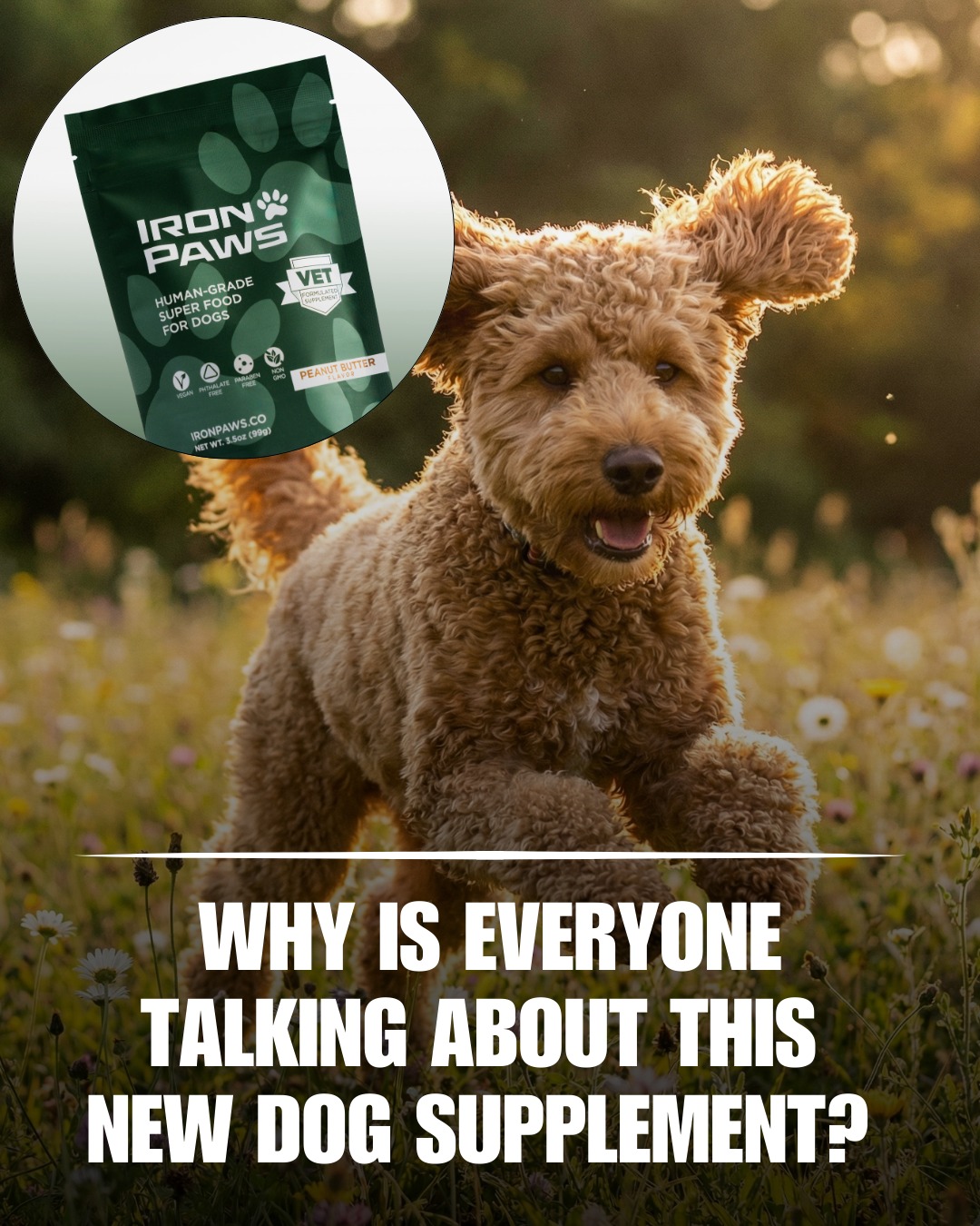 The Honest Pet Parent Facebook ad: People are saying this supplement is.like Athletic Greens…