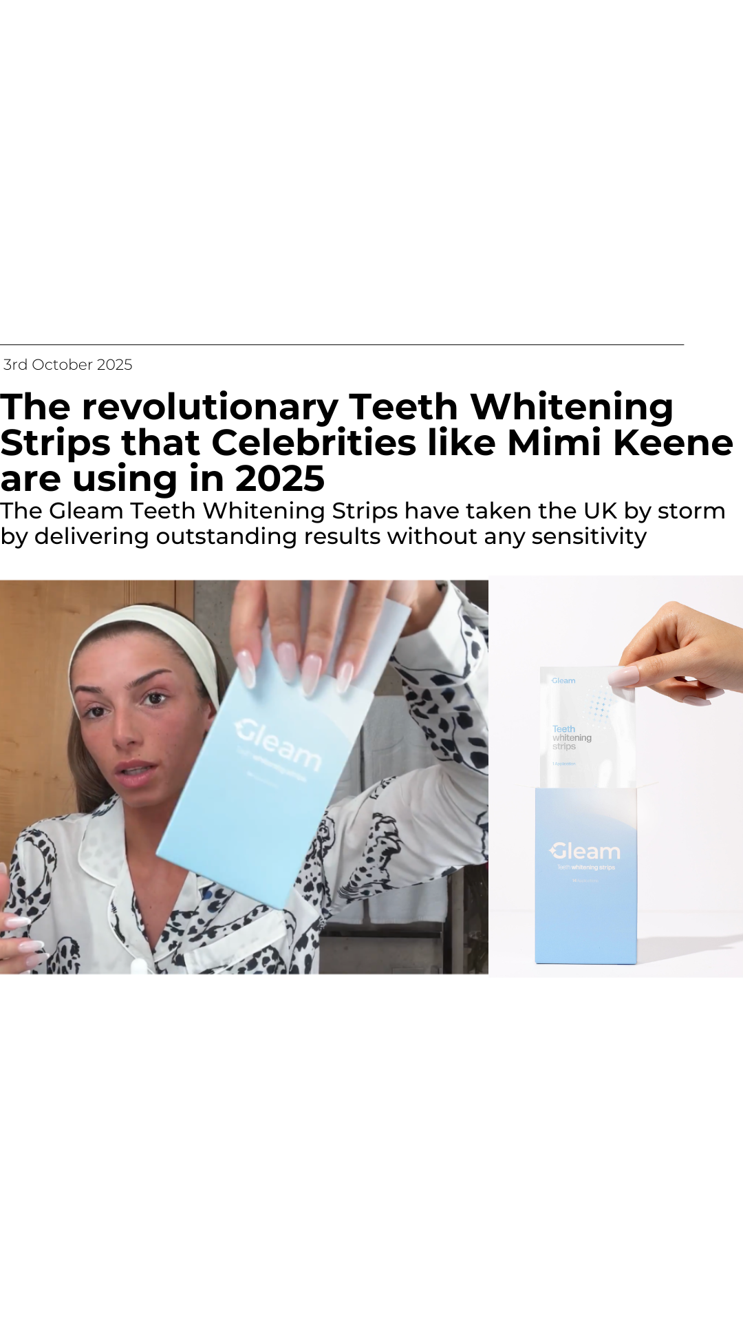Gleam Facebook ad