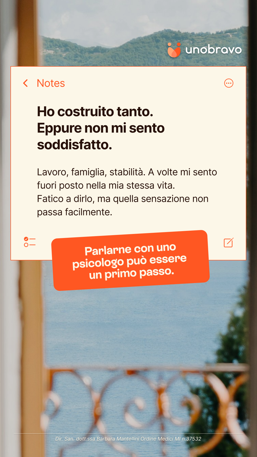 Unobravo Facebook ad