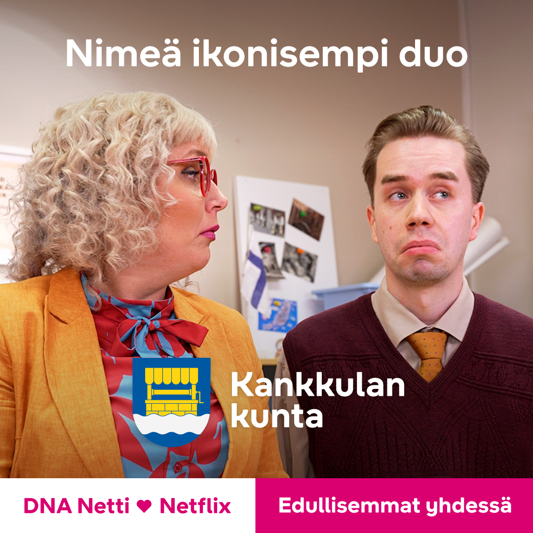 DNA Facebook ad: Nimeä ikonisempi kaksikko: DNA Netti ja Netflix…