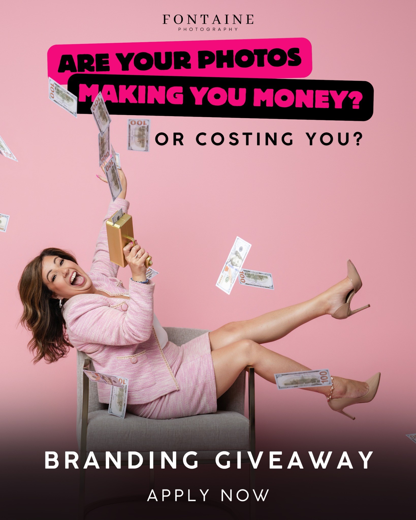 Fontaine Photography - Vancouver Portrait Studio Facebook ad: Branding Giveaway For Women in Business!
