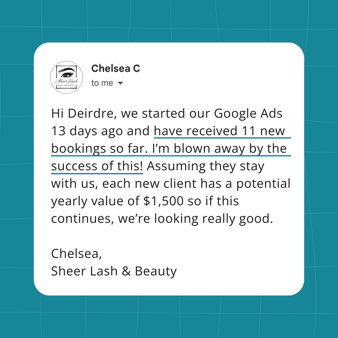 Deirdre Andrews Facebook ad: What Beauty Biz Owners Are Saying About Google…