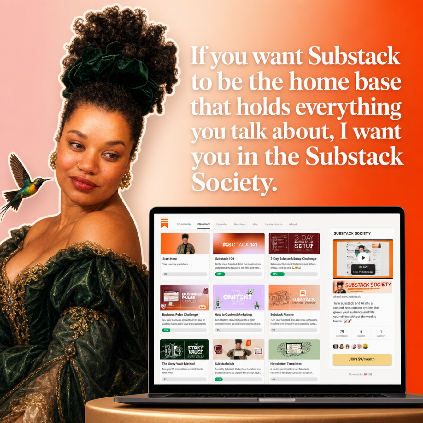 Adriana-Morena Personal Brand Designerin Facebook ad: Your Blog. Your Newsletter. Your Funnel.