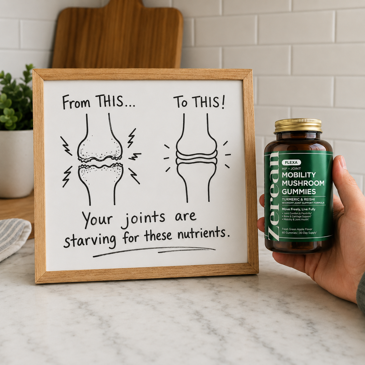 Menopause Explained Facebook ad: The Nutrients Your Cartilage Asks For Daily