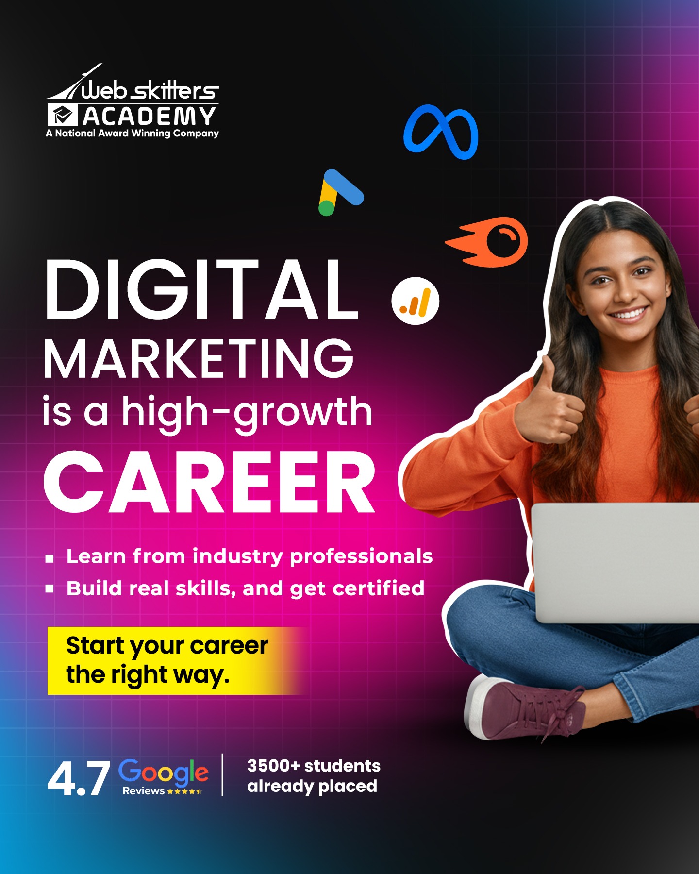 Webskitters Academy Facebook ad