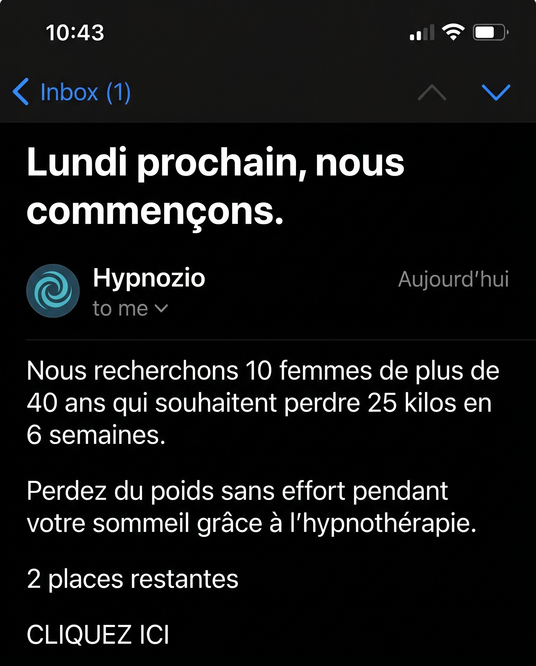 Hypnozio: power of hypnotherapy Facebook ad