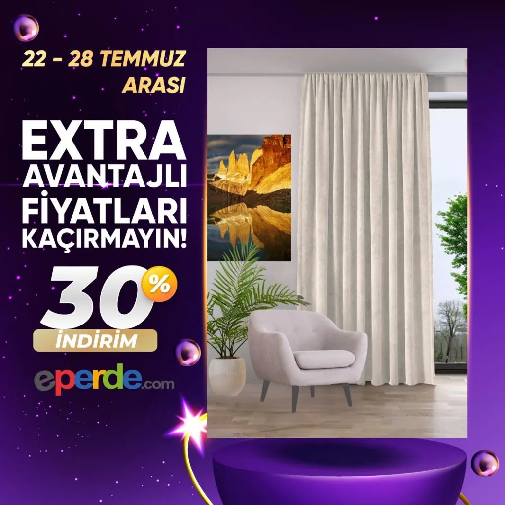 Eperde.com Facebook ad: Evinizin konforunda perde alışverişine ne dersin?