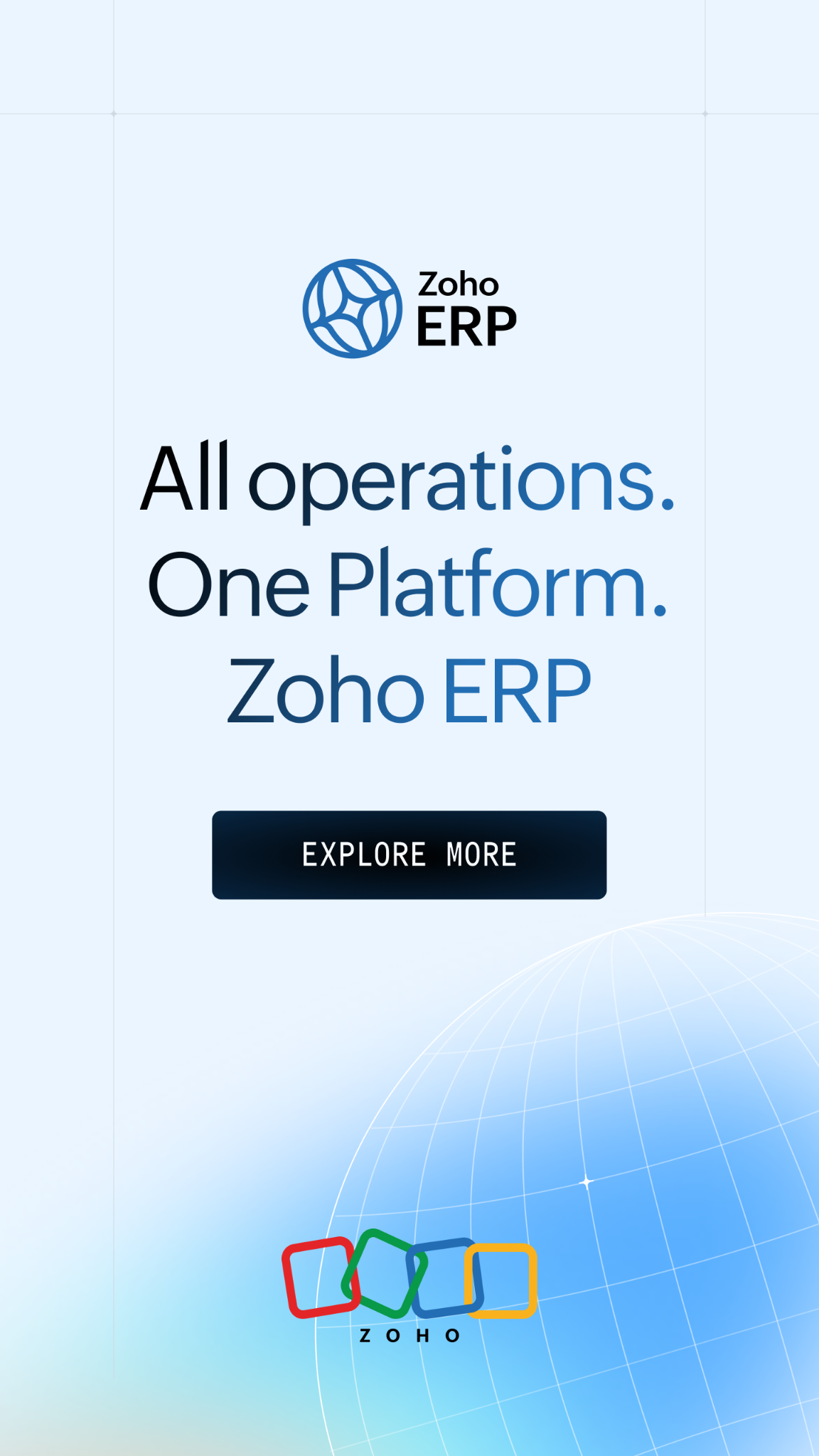 Zoho ERP Facebook ad from Jan 28, 2026