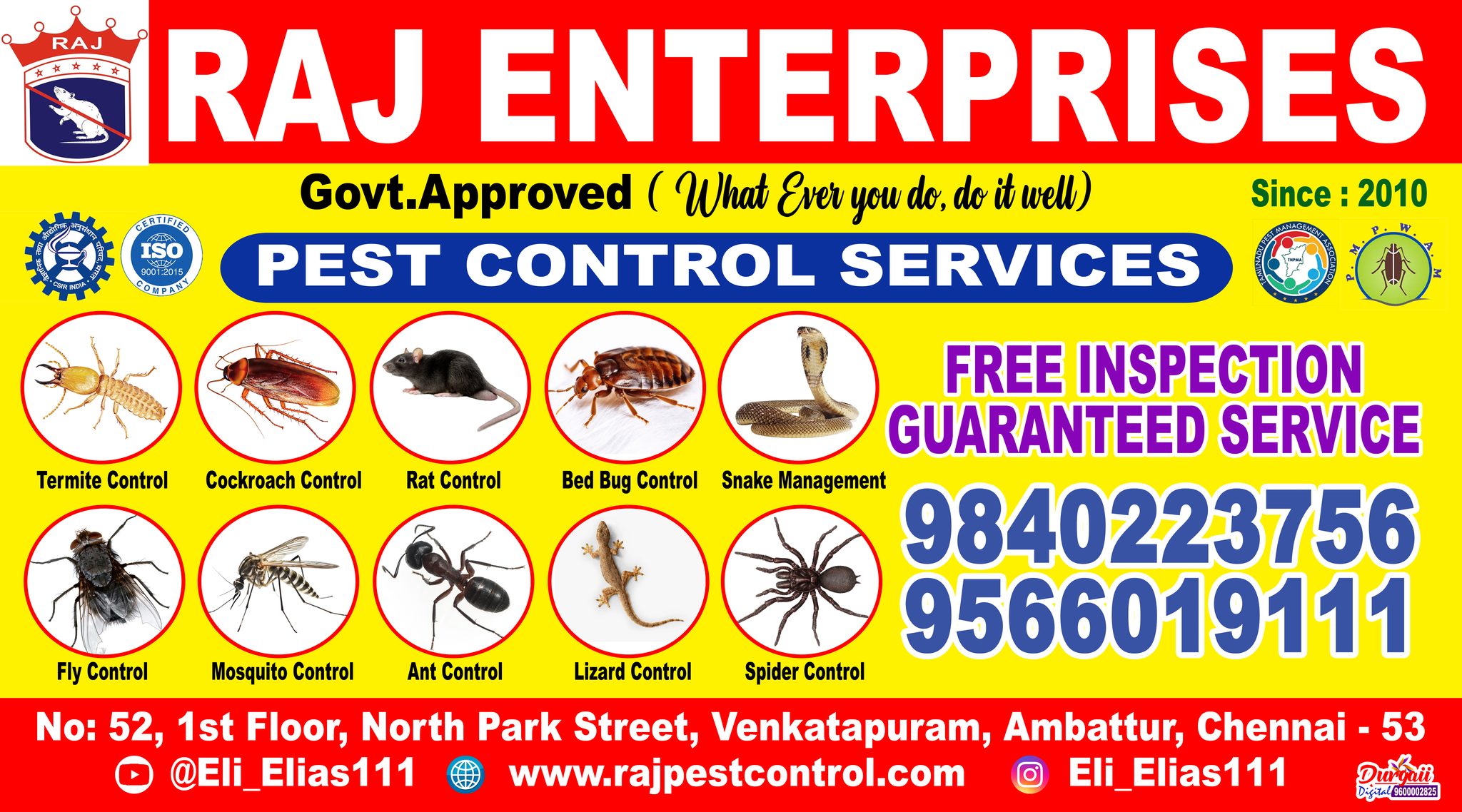 Raj Enterprises Pest Control Service Facebook ad