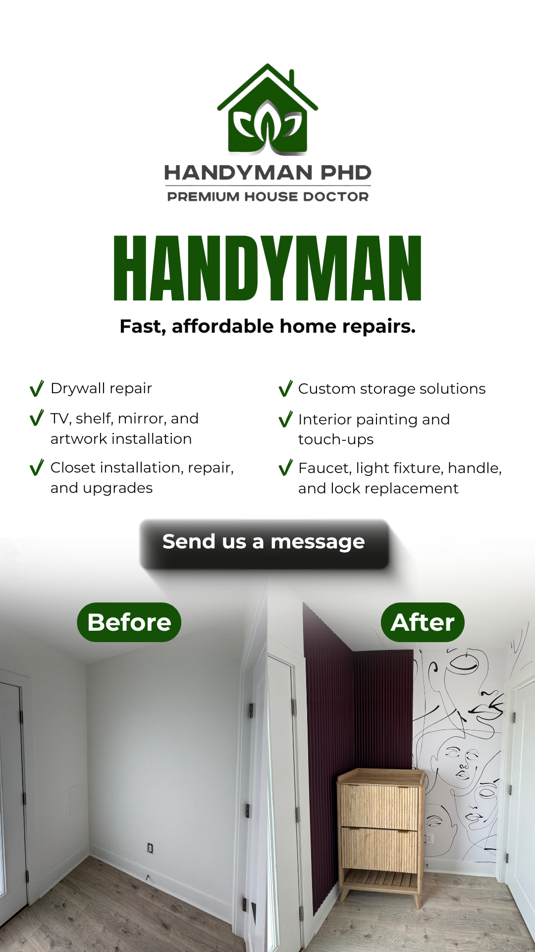 Handyman PHD Facebook ad: Need help around the house?