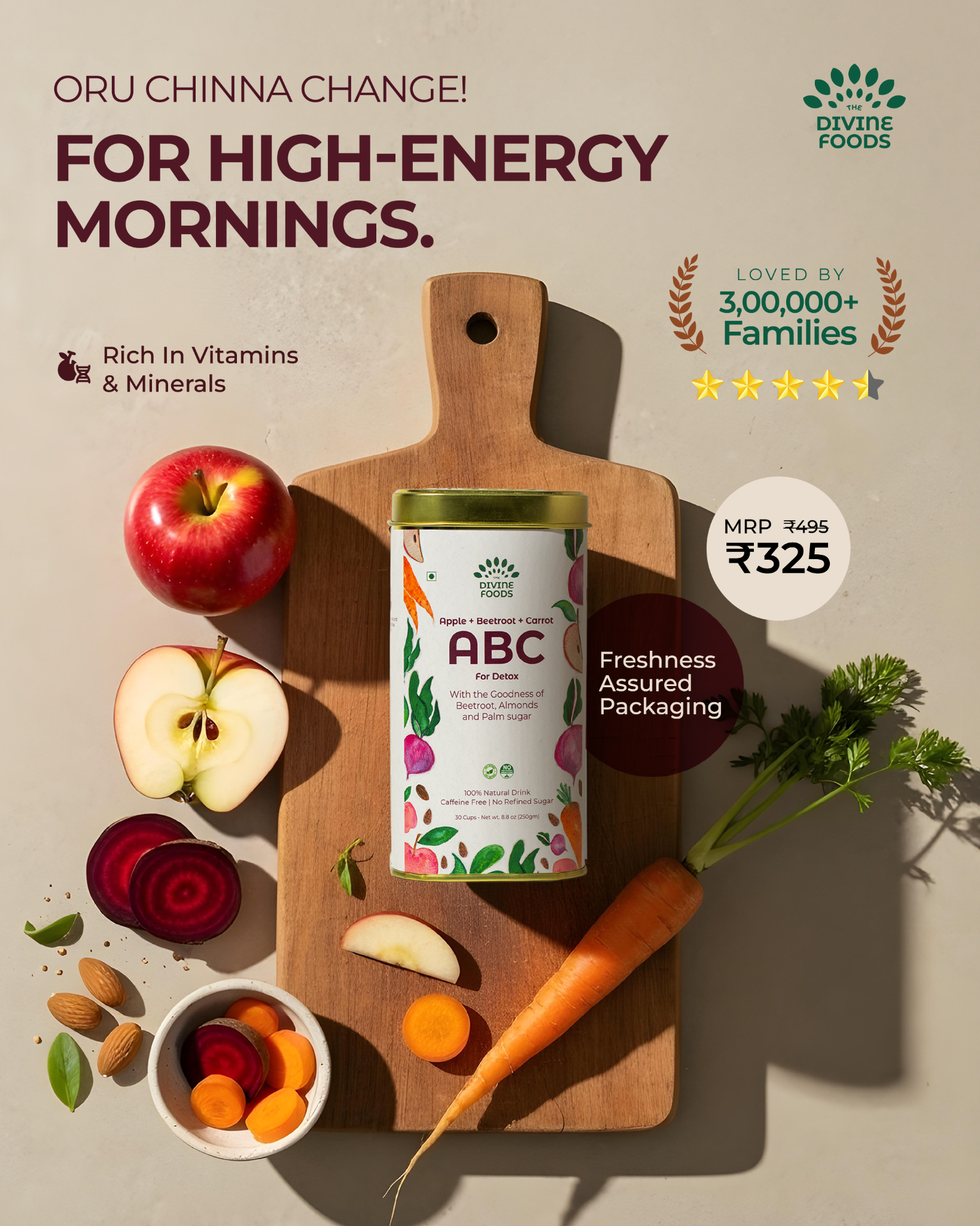 The Divine Foods Facebook ad