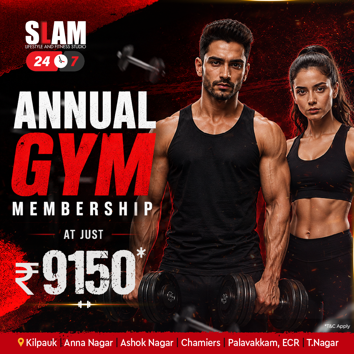 SLAM Lifestyle and Fitness Studio Facebook ad