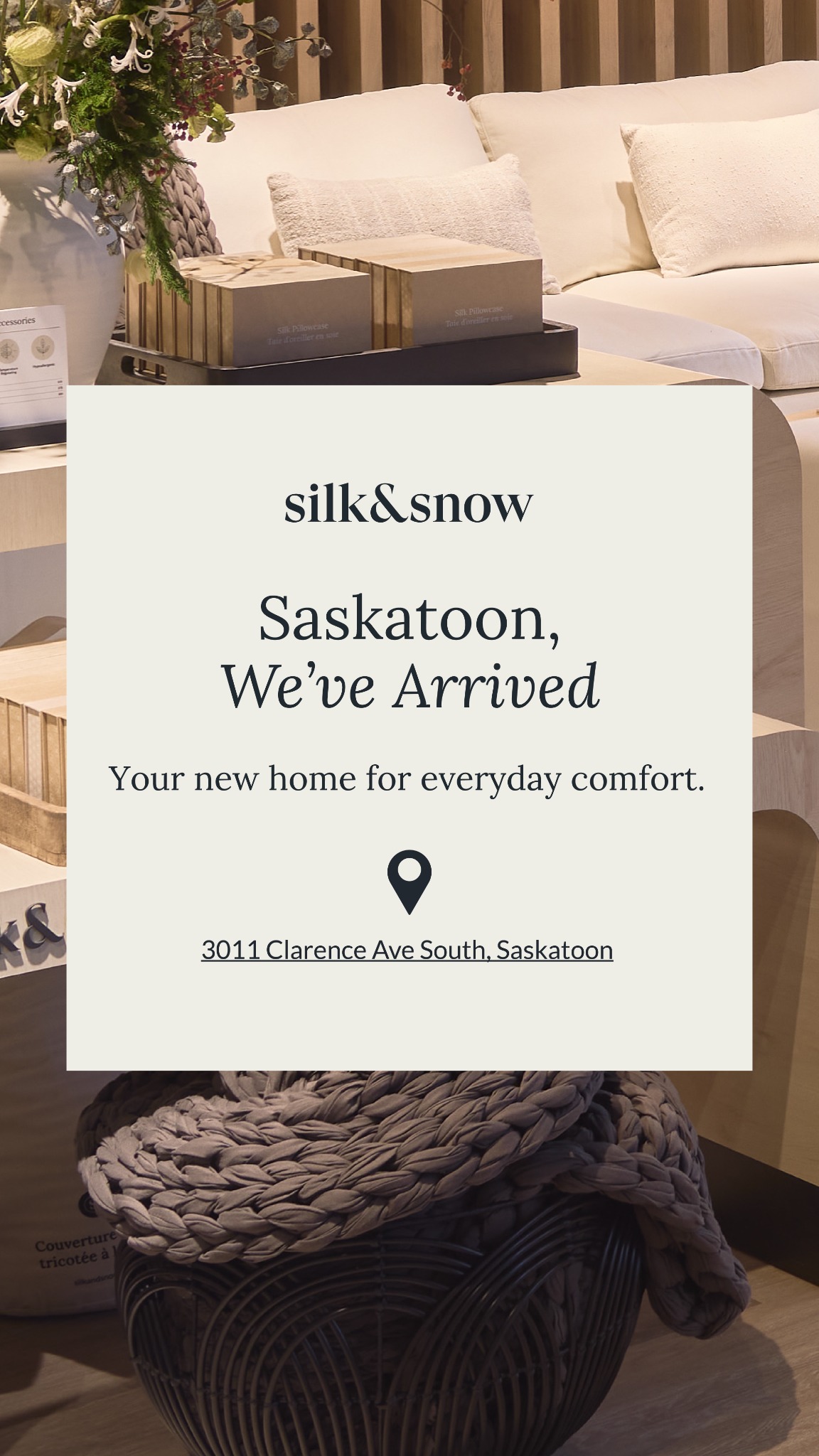 Silk and Snow Facebook ad