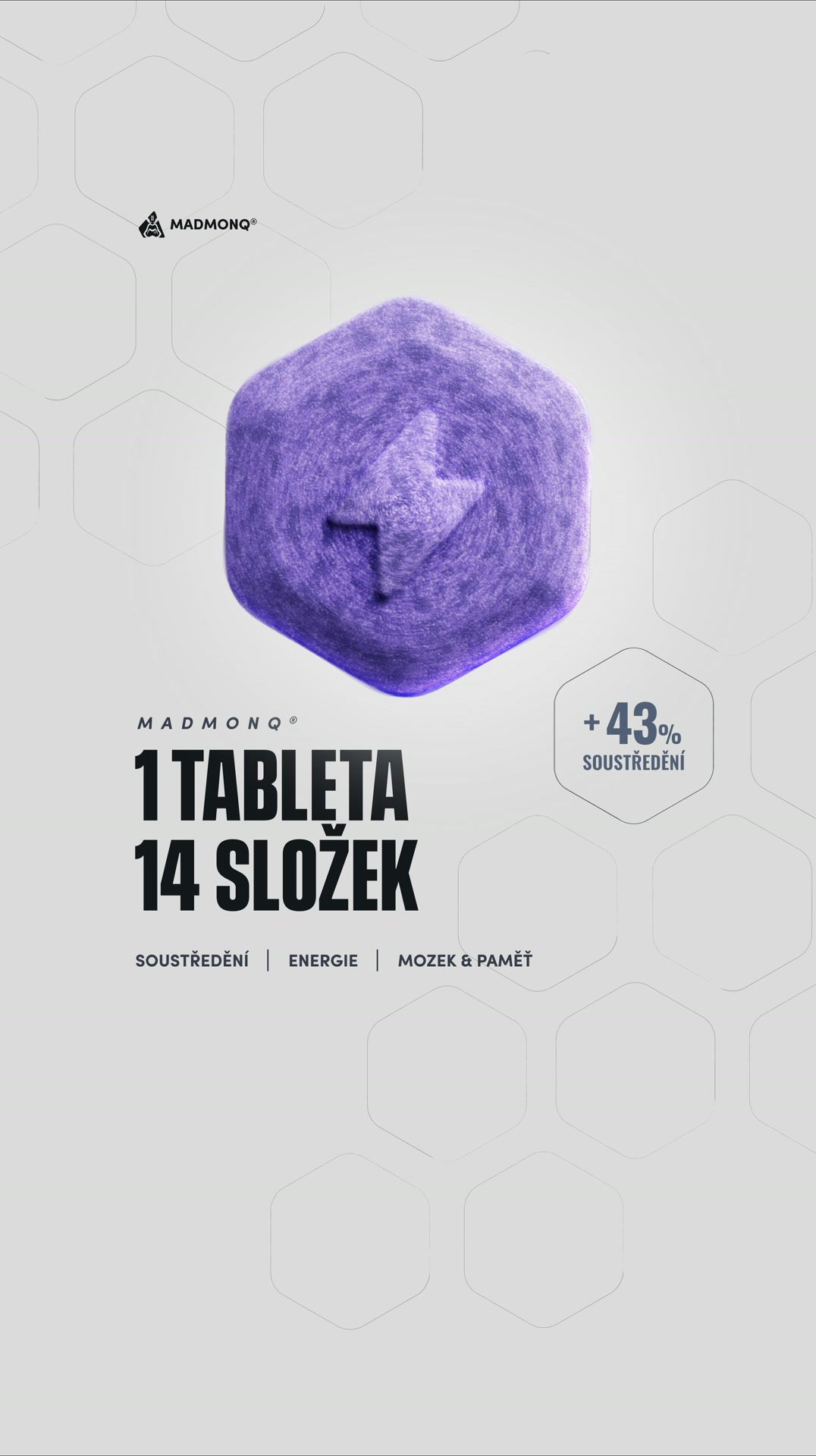 MADMONQ Facebook ad: 14 složek pro tvůj focus.