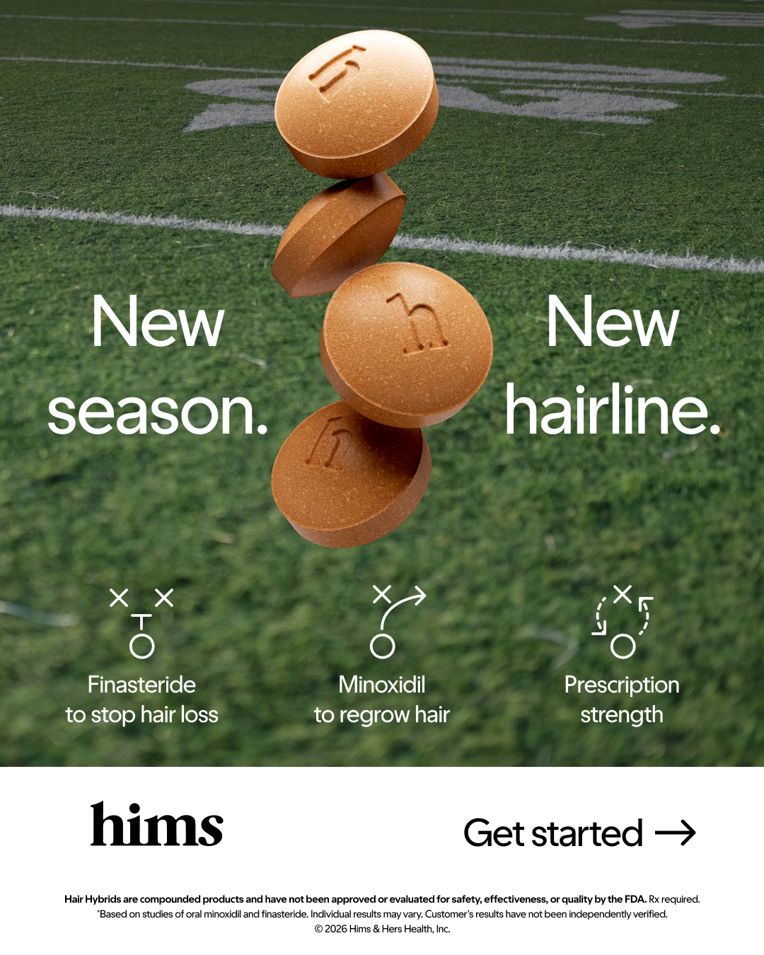 hims Facebook ad: Get started today
