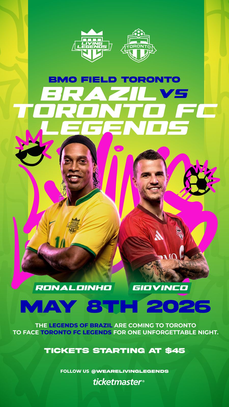 Living Legends Facebook ad: Your Kids Watch Ronaldinho on YouTube. Show Them the Real…