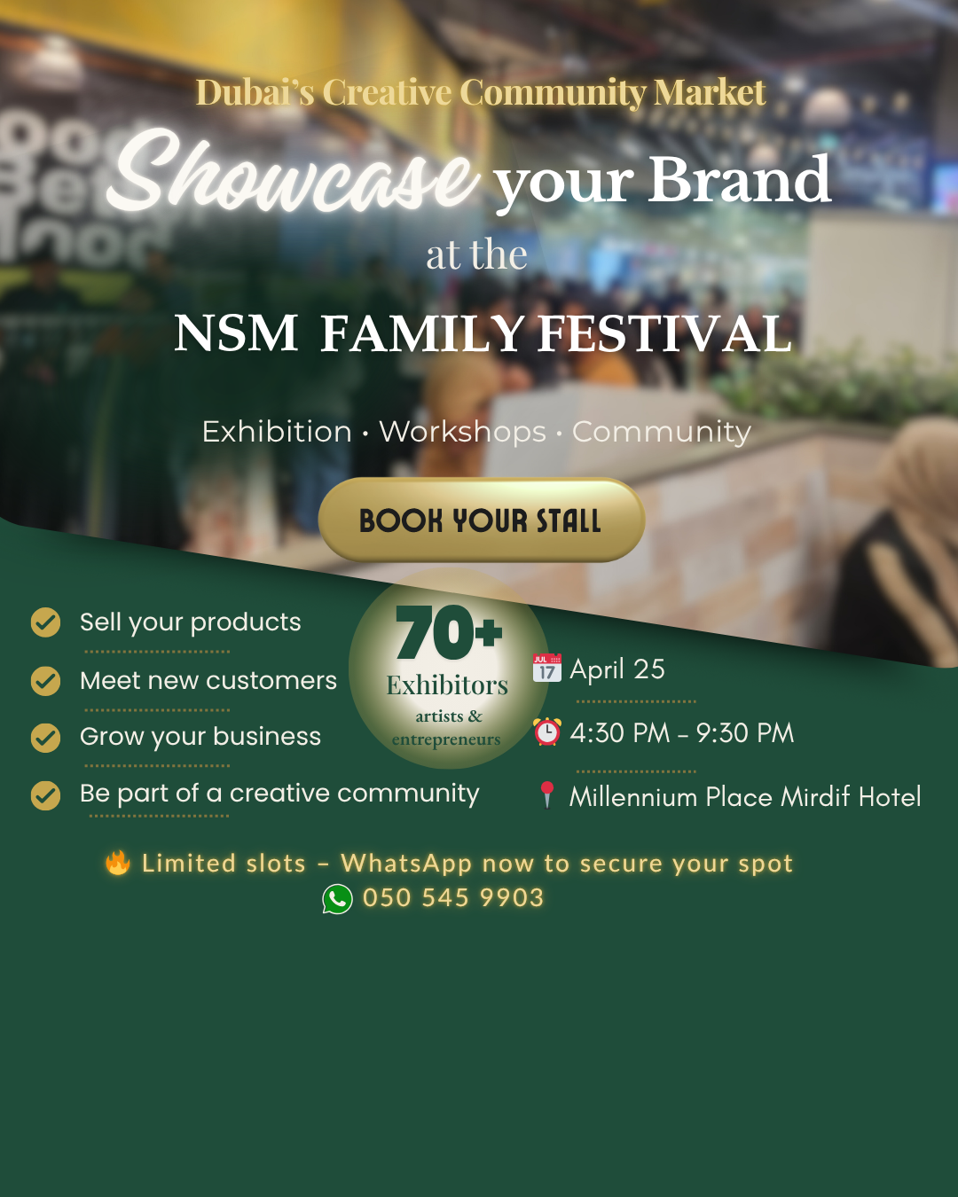 NSM Women In Business Facebook ad: Book Your Stall Today