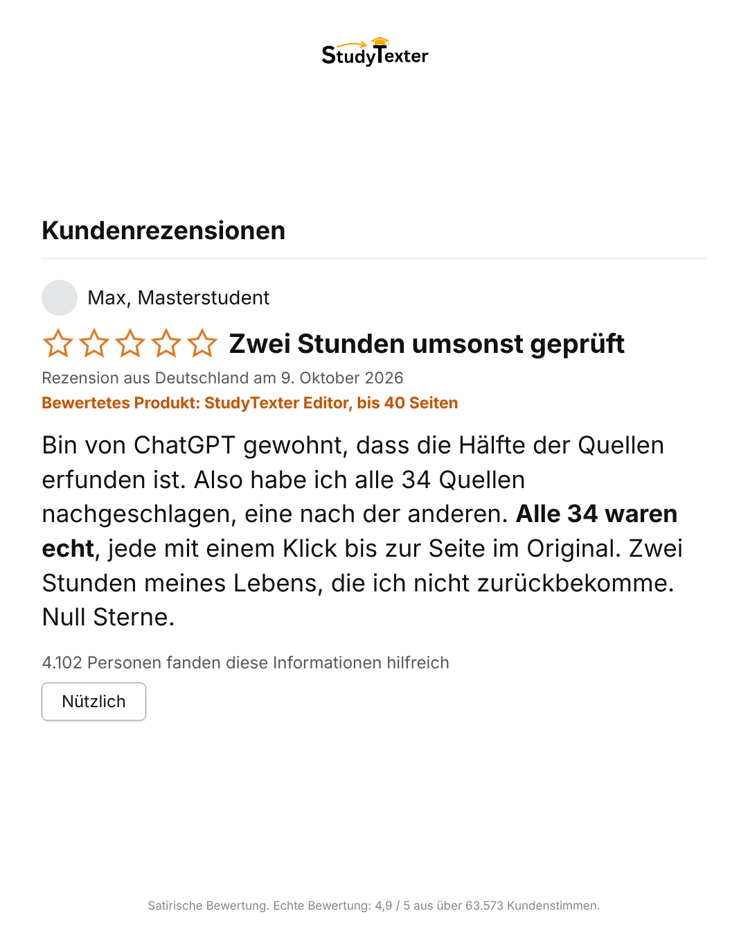 StudyTexter.de Facebook ad