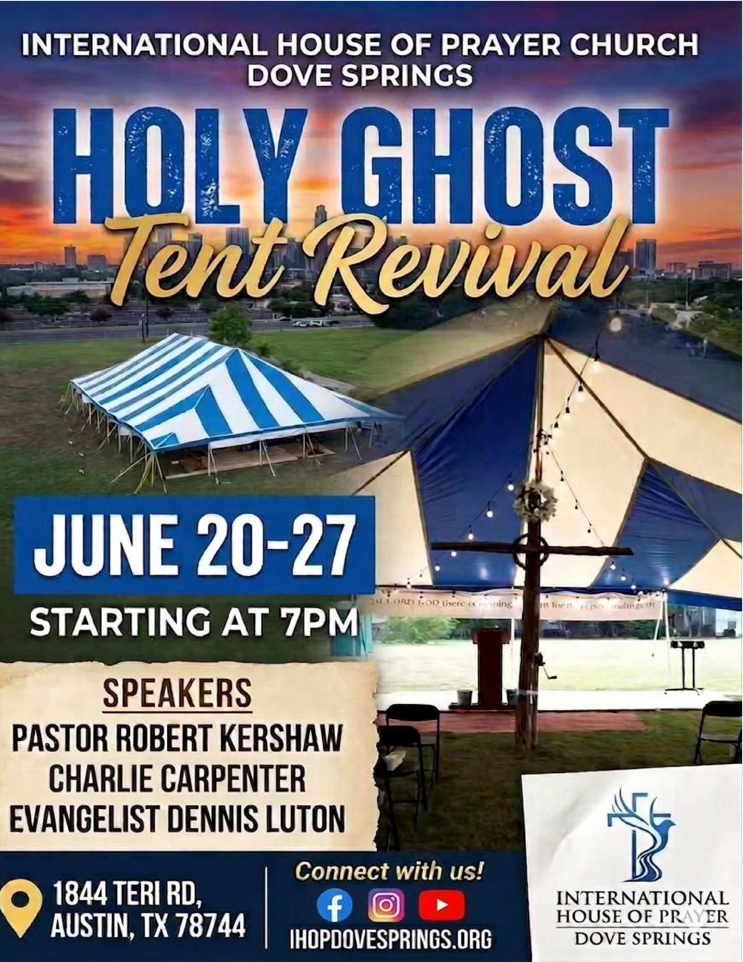 International House of Prayer Church Dove Springs Facebook ad: Come and receive new life!