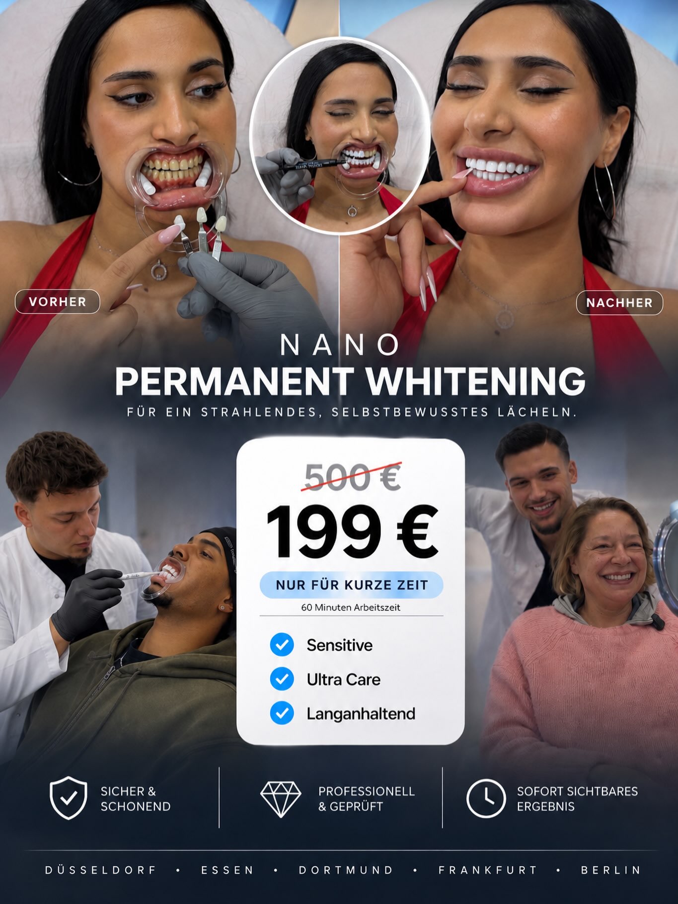 dentalwhiteessen Facebook ad: Nano Permanent Whitening