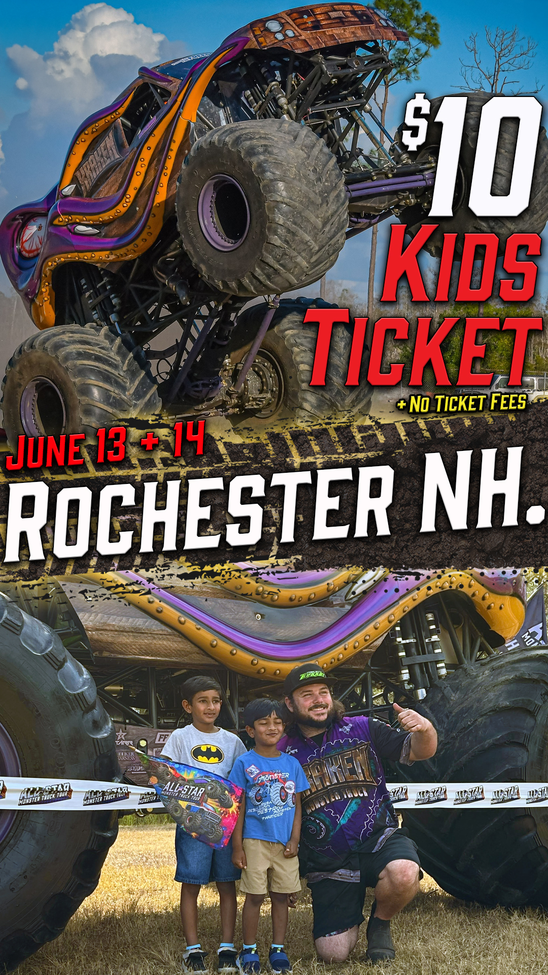 All Star Monster Truck Tour Facebook ad